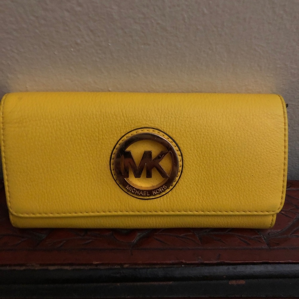 Yellow Michael Kors wallet